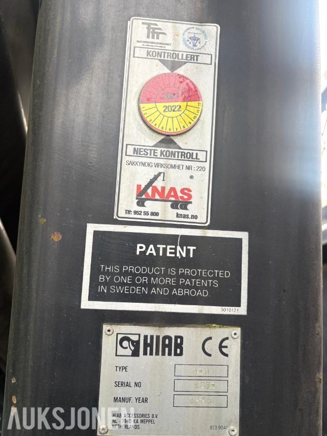 1996 MAN Lastebil med Hiab kran